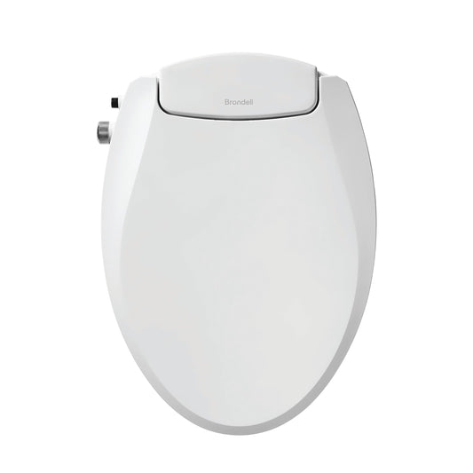 Brondell Swash Bidet Toilet Seat, Non-Electric, Dual Temperature, Fits Round Toilets, White – Dual Nozzle System – with Easy Installation